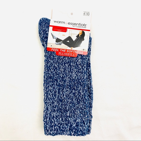 Cuddl Duds Twisted Ribbed Crew Socks Marled Brown - Picture 3 of 8